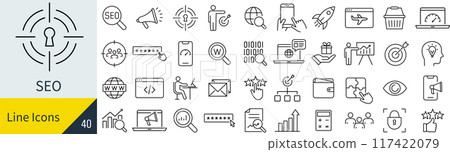 SEO 相關圖示集 117422079