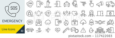 Emergency icon set 117422083