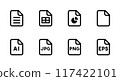 Set of file and data icons 117422101