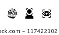 Biometric authentication vector icon set 117422102