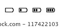 Battery mark (0% to full) vector icon set 117422103