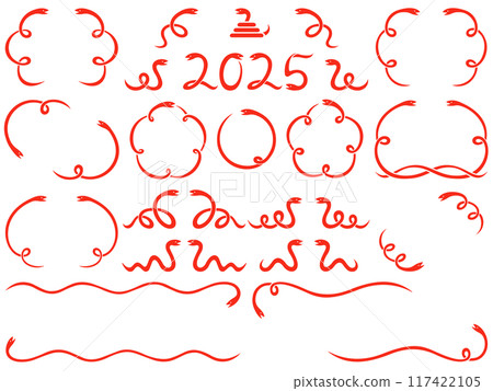 紅蛇框架與裝飾品套裝 117422105