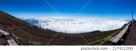 Mount Fuji Gotemba Route: Sea of clouds seen from the mountain hut at 7-go-5-shaku 117422200