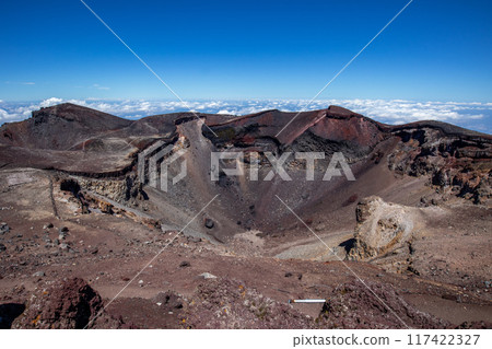 View of the crater from the summit of Mount Fuji 117422327