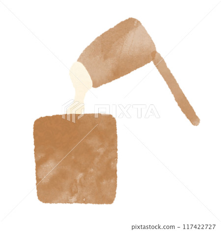 [Hand-drawn] Autumn illustration (pounding rice cakes) 117422727
