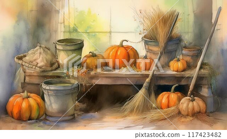 Halloween themed room 117423482