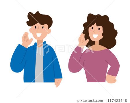 雅虎01用一隻手，男性和女性材料，可以用於人 117423548