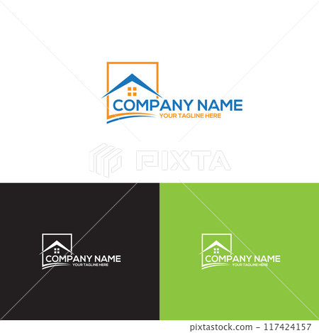 Creative Real Estate Logo Design. House Logo Design. Real Estate Vector icon Creative Real Estate Logo Design. House Logo Design. Real Estate Vector icon 117424157
