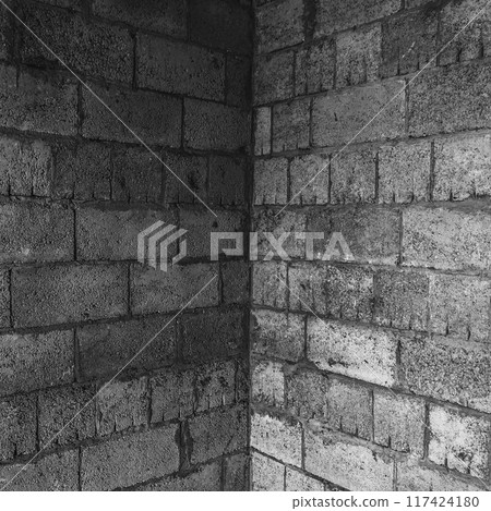 The corner of the room under construction 117424180