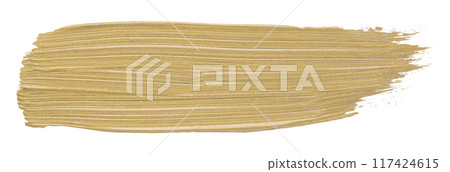 Shiny light brown brush strokes isolated on white background. Shiny light brown brush strokes isolated on white background. 117424615