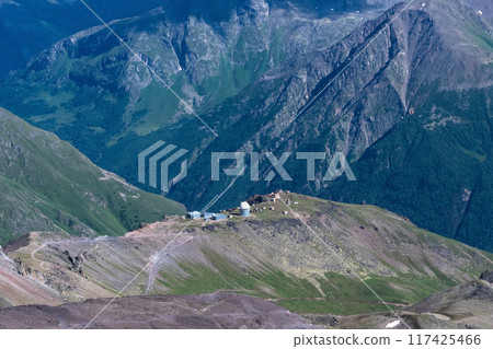 Terskol Peak Observatory in a mountain valley at an altitude of 3127 meters Terskol Peak Observatory in a mountain valley at an altitude of 3127 meters 117425466