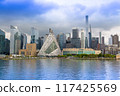 Manhattan from Hudson river 117425569