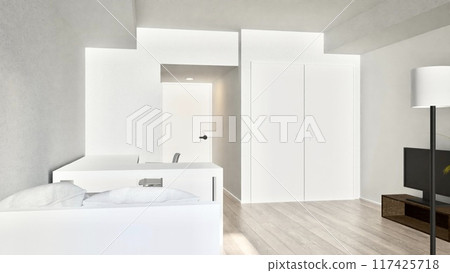 Apartment room in the afternoon 117425718