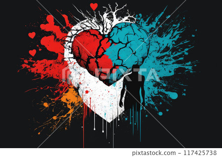 The brain and heart of a person are destroyed The brain and heart of a person are destroyed 117425738