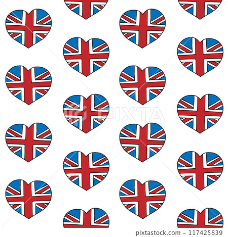 Vector seamless pattern of Great Britain flag Vector seamless pattern of Great Britain flag 117425839