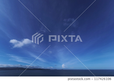 Rising cumulonimbus clouds and radially spreading cirrus clouds, summer, ultra-wide-angle, sky-focused, 240727am Rising cumulonimbus clouds and radially spreading cirrus clouds, summer, ultra-wide-angle, sky-focused, 240727am 117426106