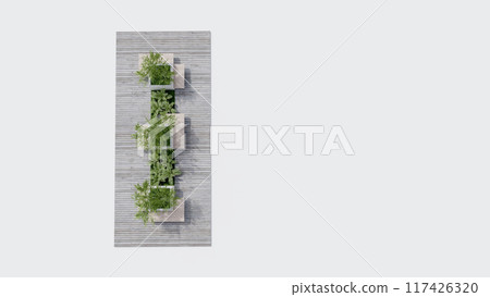 top view architecture garden park landscape terrace nature design modern 3d render. garden tropical environment outdoor exterior tree plant branch wood concrete decoration. park concept empty. top view architecture garden park landscape terrace nature design modern 3d render. garden tropical environment outdoor exterior tree plant branch wood concrete decoration. park concept empty. 117426320