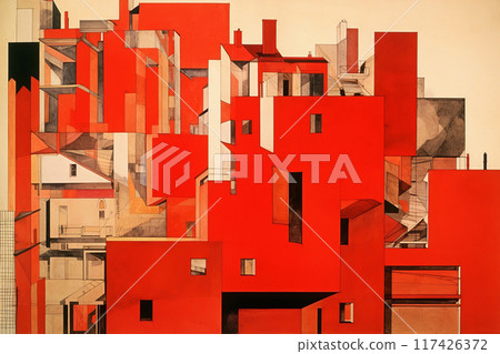 Buildings in style of socialistic constructivism Buildings in style of socialistic constructivism 117426372