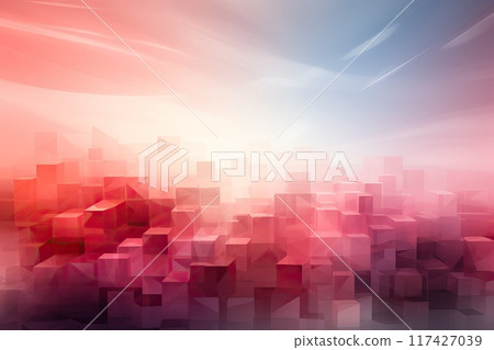 3d abstract pink background with pink squares. Futuristic modern wallpaper of the future. 117427039
