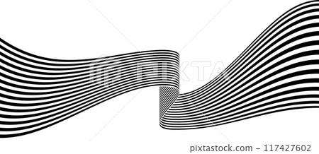 black and white wavy stripes design. Vector illustration black and white wavy stripes design. Vector illustration 117427602