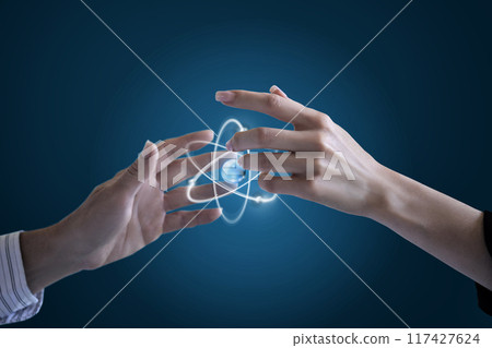 The concept of interaction between people and technologies. 117427624