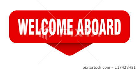 welcome aboard sticker. welcome aboard sign on transparent background welcome aboard sticker. welcome aboard sign on transparent background 117428481