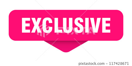 exclusive sticker. exclusive sign on transparent background 117428671