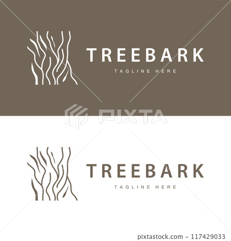 Wood logo design structure layers forest tree bark vector template 117429033