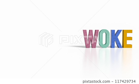 The woke text for modern social justice movements 3d rendering. The woke text for modern social justice movements 3d rendering. 117429734