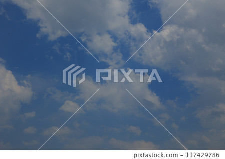 blue sky and white clouds blue sky and white clouds 117429786