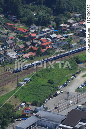 漫畫《頭文字D》中使用的跑車和抵達橫川站的EL軍美橫川號_拍攝於2024年8月3日 漫畫《頭文字D》中使用的跑車和抵達橫川站的EL軍美橫川號_拍攝於2024年8月3日 117430082
