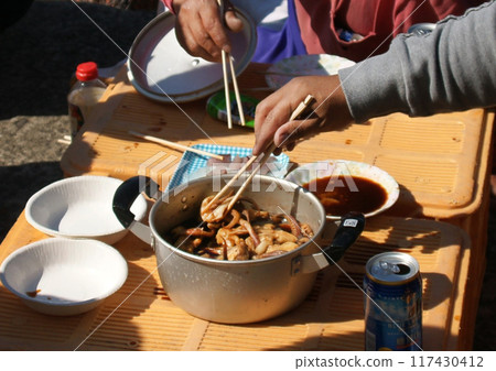Fisherman's meal, hotpot, stew, on board Fisherman's meal, hotpot, stew, on board 117430412