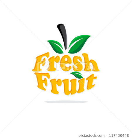 Fresh Fruit letter text effect typography template design Fresh Fruit letter text effect typography template design 117430448