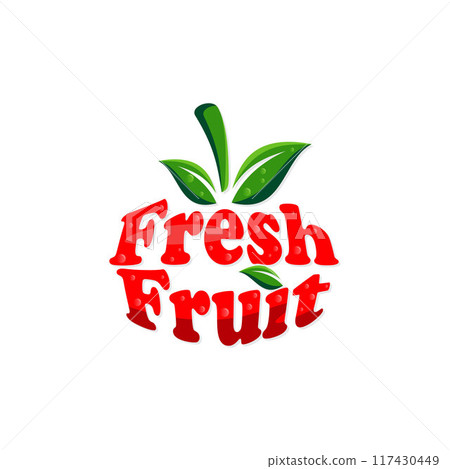 Fresh Fruit letter text effect typography template design Fresh Fruit letter text effect typography template design 117430449