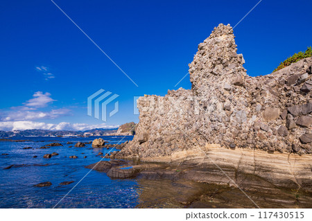 [Shizuoka Prefecture] Izu Peninsula Geopark, Ebisu Island (The wonder of underwater mudslides) 117430515