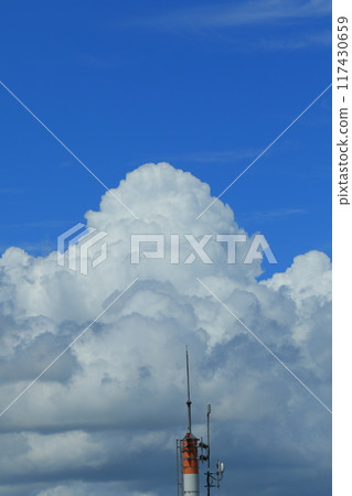 White clouds floating in the blue sky White clouds floating in the blue sky 117430659