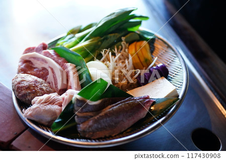 鐵板燒食材特寫 鐵板燒食材特寫 117430908