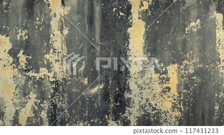 AI-generated realistic background texture of weathered concrete wall with peeling paint 117431233