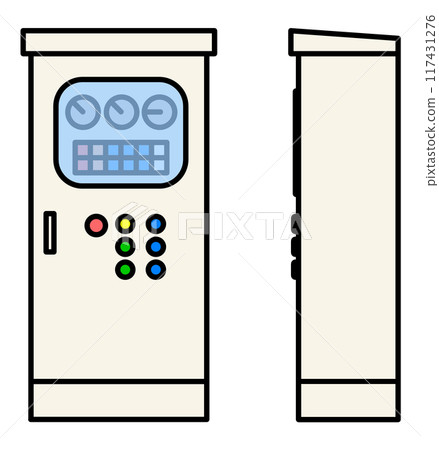 用於操作和操作機器的控制面板插圖 117431276