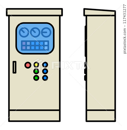 用於操作和操作機器的控制面板插圖 117431277