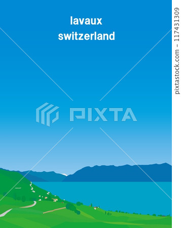 Lavaux Lake Geneva Switzerland Summer scenery 117431309