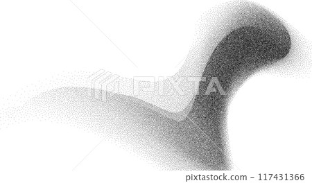 Dotwork abstract background, black grain texture, Abstract stipple sand effect, gradient backdrop from dots. 117431366