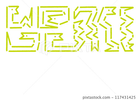 Simple and stylish snake illustrations New Year's cards New Year's materials 117431425