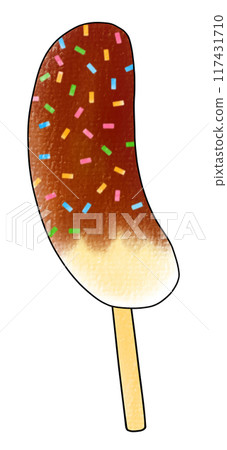 Loose and simple chocolate banana analog style Loose and simple chocolate banana analog style 117431710