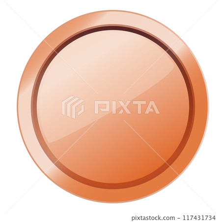 Simple bronze medal plate 117431734