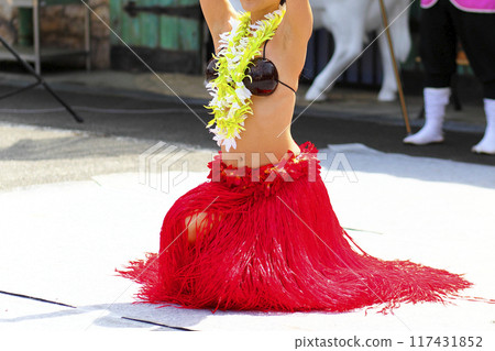 跳大溪地舞蹈的女人的裙子 跳大溪地舞蹈的女人的裙子 117431852