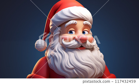 卡通3D圣诞节圣诞老人插画图片 117432459