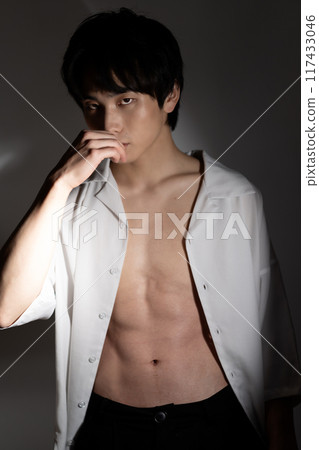 Young man with body makeup 117433046