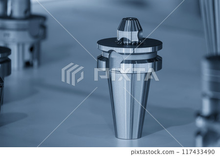 The CNC cutter holder in the light blue scene. The CNC cutter holder in the light blue scene. 117433490