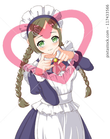 萌系動漫風格人物肖像古典女僕少女 117433566